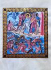 Hand Painted Illuminated Manuscript Paris Psalter Byzantine Renaissance Artwork