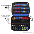 Usa Gear Xl Hard Shell Dart Case  Dart Holder For 15 Darts   Accessories - Blue