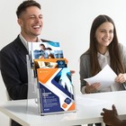 Acrylic Brochure Holder 8 5 X 11 Inch 4 Tier Clear Literature Organizer  4 Pack 