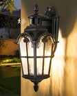 Dewenwils 4 Pack Outdoor Wall Lantern Motion Sensor Dusk To Dawn Black Gold Etl