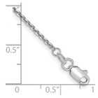10  14k White Gold 1 45mm Solid Shiny-cut Cable Chain Anklet