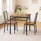 3 Piece Dining Table Set Modern Kitchen Table With 2 Upholstered Chairs Dinette