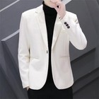 Men Business Casual Formal Work Blazer Jacket One Button Slim Fit Suit Coat Tops