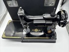 Vtg Singer Featherweight 221-1 Sewing Machine Al392182 W case   Extras - Working