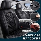 Dodge Challenger 2008-2025 Seat Covers 2 Seats Nappa Airbag Standard Black