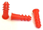 Barbed Ribbed Plastic Anchors  6-8-10 X 1  Blue  With Or Without  6 X 1  Screws