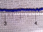 Vtg 41 Grams Striped Blue White Trade Glass Seed Beads 18 Beads Per      022518f