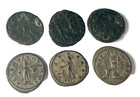 Authentic Ancient - Lot Of 6 Ancient Roman Silvered Double Denarius Coins 142