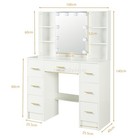 Vanity Set With 10 Led Lighted Mirror Makeup Dressing Table Dresser Desk New