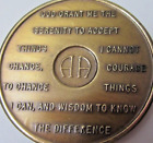 10 Year Alcoholics Anonymous Aa Back Bronze Medallion Chip Coin Token Sobriety