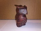 Vintage Carved Wooden Wood Owl Small Figurine Statue Wild Forest Bird Prey 6 