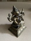 Sitting Ganesha Hindu God Brass Elephant  heavy 