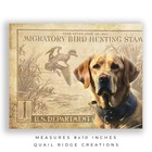 Vintage Duck Hunting Stamp Art Print 8x10 Yellow Lab Fishing Cabin Wall Decor