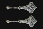 Vintage Art Deco Victorian Style 4 85ct Diamond Drop Dangle 925 Silver Earrings