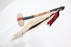 Vintage Plains Native American Indian Stone Skull Cracker Tomahawk 20  Long