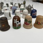 Thimble Lot Of 35 Assorted Vintage Porcelain Bone China Pewter England Germany