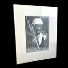 Louis Armstrong Satchmo Jazz Trumpet Matted Black White Photo Print 8x10