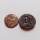 Lot Of Ancient 2 Roman Greek Silver Bronze Coins