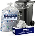 95-96 Gallon Clear Garbage Can Liners Large Heavy Duty Trash Bags  25 Count