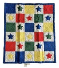 Vintage Stars Quilt Primary Colors Crib Bedding Boy girl Nojo Baby Blanket -new 