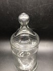 Vintage Clear Glass Apothecary Jar With Lid 6 5    Tall