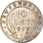1917-c 10c Newfoundland  Canada Ten Cents Fine K19040