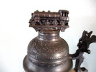 German Regiment Army 1907-09 Lithophany  Beer Stein Locomotive Finial Lidded
