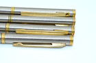Lot Of 4 Vintage Benson   Hedges Cigarettes Ballpoint Pens Chrome And Gold Tone