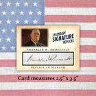 Franklin D  Roosevelt Fdr Autograph Replica Presidential Signature Card Aceo