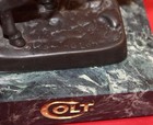 Colt Firearms Factory Solid Bronze Statue 1999 Rare Frederic Remington