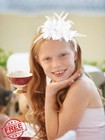 White Fascinator Hat Women Tea Party Derby Feather Headband