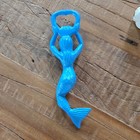 Blue - Mermaid Bottle Opener  7  9oz  Solid Cast Metal 