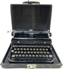 Vintage 1935 Royal Model O Portable Typewriter Black W  Case Touch Control Works