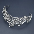 Crystal Tiara Crowns Greek Leaf Wedding Bridal Queen Princess Prom For Women