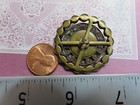 Large Vintage Button metal Steel Cup  Cut Steels floral pierced   1-5 16   a24