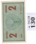 Austria Hungary 2 Kronen Korona 1914 P-17b   Extra Fine    xf  Near Mint