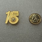 Kiwanis International Lapel Pin 15th Anniversary          Enamel Gold-tone Clutch