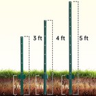 Fensmile 4 Feet Metal Fence Posts U Post For Wire Fencing Pack Of 10