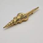 Vtg Craft Seashell Brooch Gold Tone Large Shells Gemcraft Tropical Beach Signed