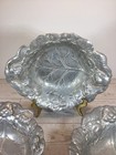 Set Of 3 Arthur Court Aluminum Bunny Rabbit Nestled In Cabbage Bowl 6 60 Dia