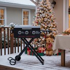 Royal Gourmet Portable 3-burner Gas Griddle With Collapsible Stand side Shelf