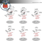 304 Stainless Steel Hex Nuts Din 934 M3 M4 M5 M6 M8 M10 Assortment 210pcs