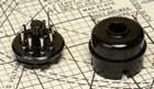 Qqq Black Phenolic 8 Pin Octal Pin Plug With Snap On Hood   80124