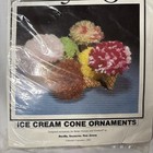 Vtg Bucilla Better Homes   Gardens Craft Kits Ice Cream Cone Ornaments  27041