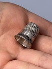 Antique Waite Thresher Sterling Silver Sewing Thimble Engraved Scroll Design