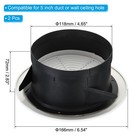 Patikil 5 Inch Round Air Vent 2 Pack Adjustable Ceiling Diffuser Grill Cover
