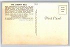 Vintage Liberty Bell Postcard At Independence Hall Philadelphia Pa