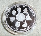100 Milligram  999 Silver Clad Coin Medal- Silver Dollar Designs U s  Of America