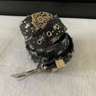 Black Distressed Denim Vintage Style Western Belt