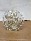 Solid 3 5    Clear Glass 11 Hole Flower Frog Floral Arranging Vintage